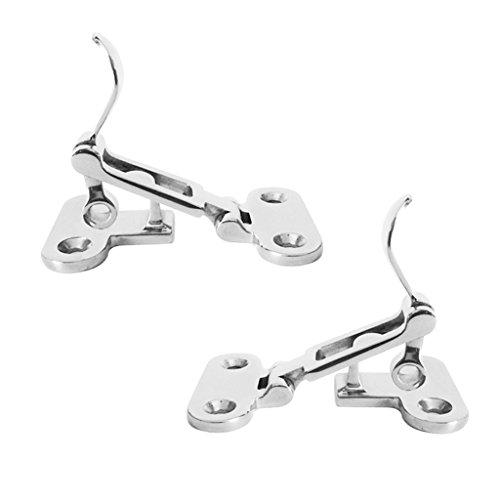 image for MonkeyJack 2 Pieces High Polished Stainless Steel Marine Boat Locker D