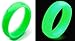 KUSI Silicone Wedding Ring Band for Women Committed to Active Lifestyle, Infinity Bands, Flex Rubber, Comfort Fit, Green Glow in the Dark Size 7, Perfect Replacement for Metal Rings