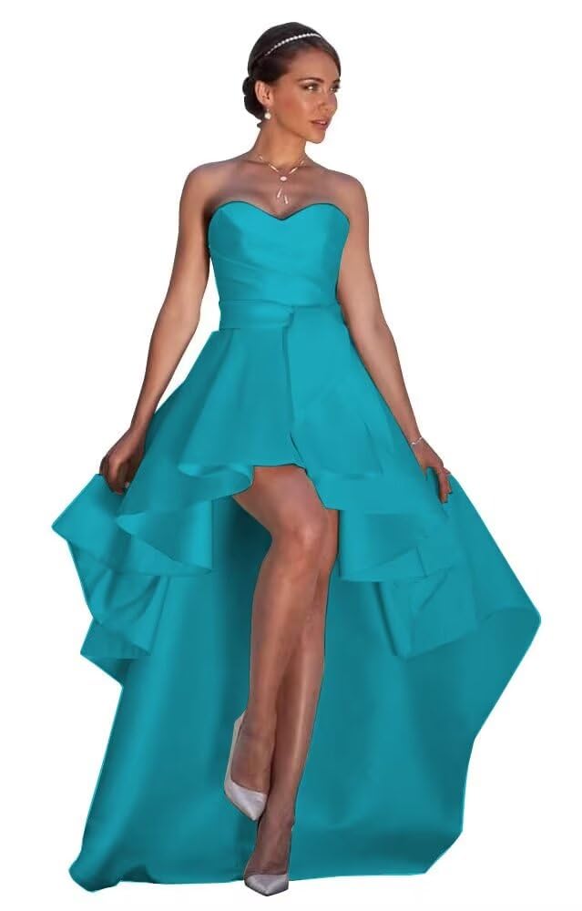 NLQ High Low Prom Dresses Sweetheart Strapless