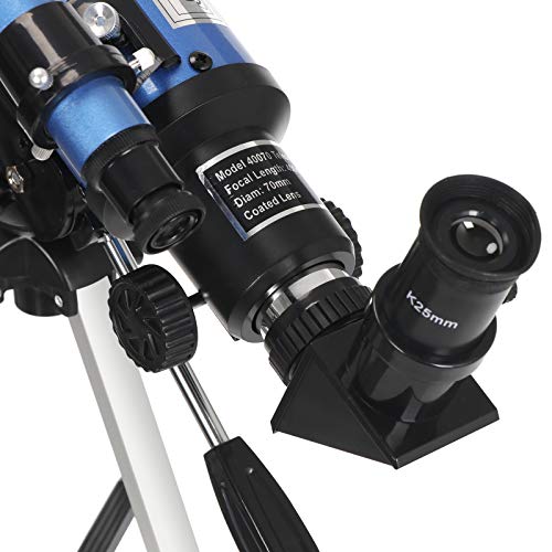 image for ZENSTYLE 70mm Refractor Telescope for Kids Adults and Astronomy Beginn