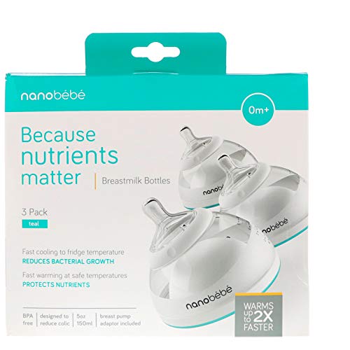 nanobebe Breastmilk Baby Bottles for Breastfed Babies, Breastfeeding