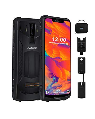 DOOGEE-S90-C-Robusto-Smartphone-Antigolpes-Todoterreno618-Pulgada-IP68IP69K-Impermeable-Android-90-Telefonos-Movil-Libres-Dual-SIM-4128GB10050mAh-Power-Modular-Incluido1688MPNFCGPS-Negro