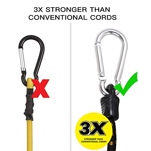 XSTRAP 6PK 48inch Bungee Cords with Carabiners Pricepulse
