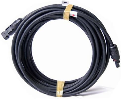 Solar Panel Cable 50FT 10AWG W/MC4 Connectors PV Wire Photovoltaic Extension 600/1000vdc