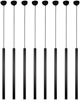 Oovov 3w Led Aluminiumrohr Esszimmer Decken Pendelleuchten Italienisch Einfaches Design Bar Theke Restaurant Balkon Korridor Hangende Leuchten D30h600mm C Crystal Bottom 60cm C Black Amazon De Beleuchtung