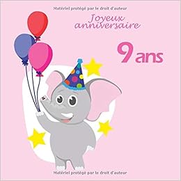 Joyeux Anniversaire 9 Ans Livre D Or Rose 100 Pages Format Carre 21 59 X 21 59 Cm Anniversaire Livre D Or Amazon Fr Livres