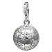 SilberDream Charm globe 925 Sterling Silver Pendant Lobster Clasp FC724I
