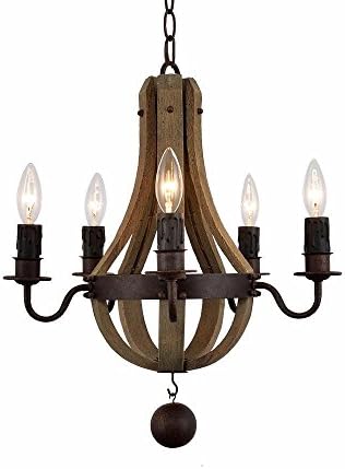 American Countryside Personality Vintage Wooden Pendant Lights For Coffee Bar