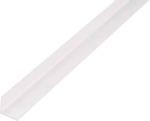 GAH Alberts 479305 Winkelprofil, Kunststoff, Farbe: weiß, L:2000mm, B:10mm, H:10mm, Stärke: 1,0mm