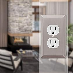 Amerelle 163DBN 1 Duplex Satin Wall Switch