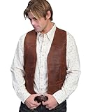Scully Men's Lamb Leather Western Vest Tall - 503-171 Tan