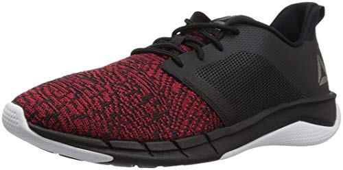 Reebok Unisex Print Run 3.0 Sneaker, Black/Primal red/White, 7 M US Big Kid