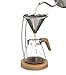 Osaka Pour-Over Coffee Dripper with Wood Stand - Full Brewing Set for a Homemade Pourover - 20oz. Capacity. 
