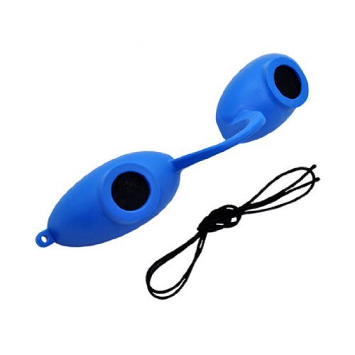 EVO FLEX by Super Sunnies Flexible Tanning Goggles - Image of a single pair or blue tanning goggles.