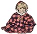 Birdy Boutique Car Seat Poncho for Kids – Reversible Warm Blanket with Hoodie – Safe to Use Over Seat Belts – Easy On, Easy Off, and Doesn’t Impact Seat Performance - Deer and Buffalo Plaid – One Size