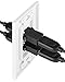 Fosmon Dual Port Gold Plated HDMI with 4K Wall Plate Face Cover for HDTV, Home Theater, DVD, Cable Satellite, PS3/PS4, Nintendo Switch
