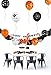 Halloween Balloons Decorations - 100 Pieces 12 Inches Pumpkin Bat Specter Spider Web Latex Balloons with a Air Pump for Halloween Party Supplies