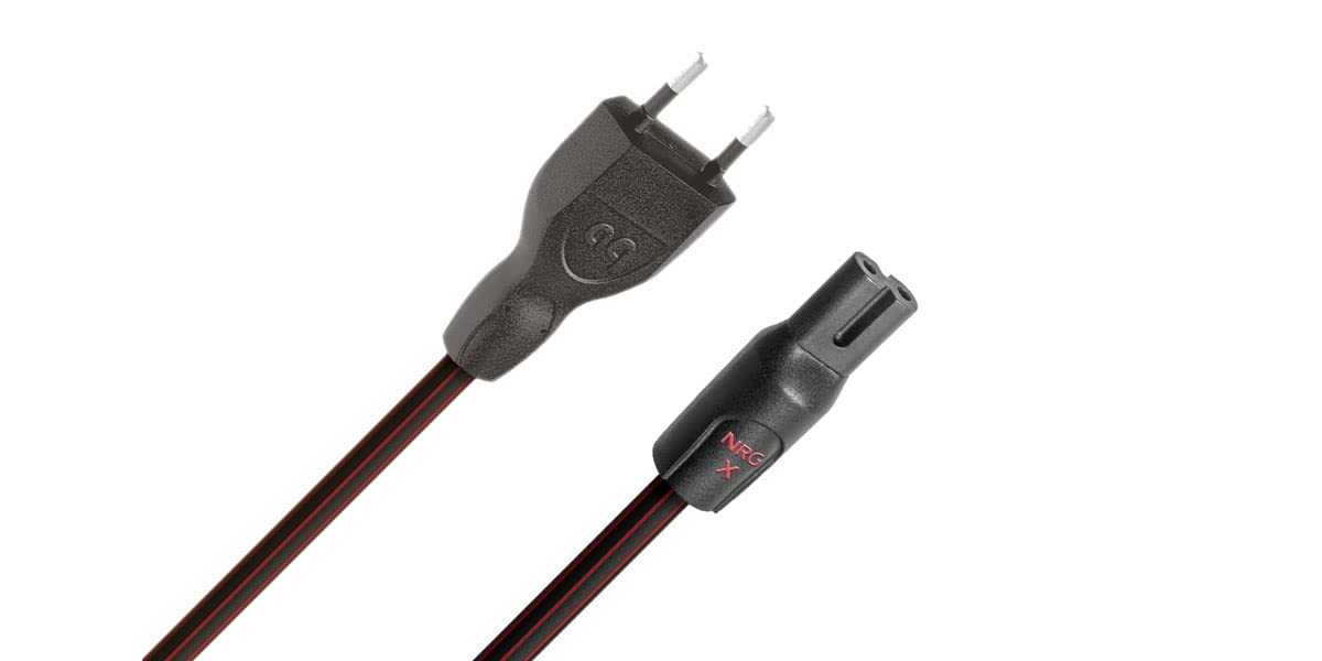 AudioQuest 2M NRG-X2 EU V2 Power PVC C7 Male-to-Female Black Power Cord for Devices with C7 Power Input