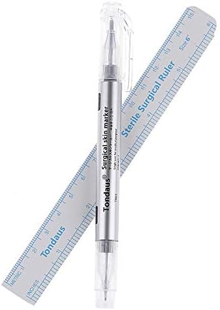 2Pcs Microblading Tattoo Eyebrow Skin Marker Pen With Measure Measuring Ruler Lip Liner Body Art Waterproof Makeup 2pcs