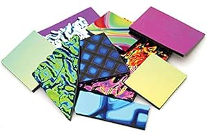 IDICHROIC Assorted Dichroic on BLACK & Clear Glass Pieces - 96 coe - 2 oz, Made in America