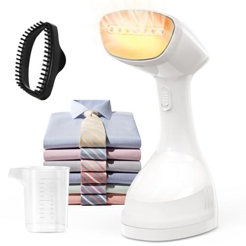 QFUN 127V Vaporizador de Roupas e Passadeira a Vapor Portátil 2 em 1 1200W – Aquece em 30s, Kit Viagem com Acessórios, Funciona como Ferro a Vapor Portátil