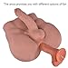 3D Realistic Sex Love Doll for Women with Flexible Dildo and Tight Anal Entry Fake Penis with Ball Adult Sex Toys for Female Masturbation-11x9.44x7.87inch Brown