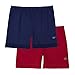Lucky & Me Leah Girls Shorts Underwear, 2-Pack Underpants for Skirts, Uniforms, Dresses, Red/Navy 6