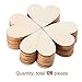 Wood Heart Cutouts Wood Heart Slices Embellishments Ornaments for Wedding, Valentine, DIY Supplies (2 Inch, 120 Pieces)