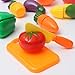 Schoolsupplies 16pcs/set Plastic Kitchen Food Fruit Vegetable Cutting Kids Pretend Play Educational Puzzle Learning Plastic Toy Satety