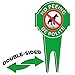 Sudopo SignDuty Double Sided Metal No Peeing Dog Yard Sign - DiBond Aluminum No Pooping Dog Yard Sign - Protect Your Grass & Property (1)
