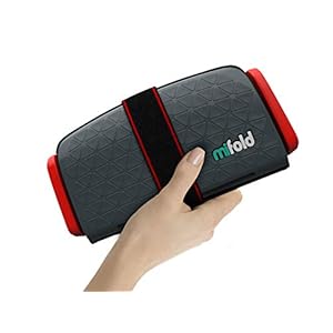 mifold Original grab-and-go Car Booster Seat, Slate Gray, Compact and Portable Booster for Travel, Carpooling and More…