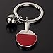 BR Stylish Ping Pong Table Tennis Alloy Keychain Key Ring Holder Belt Clip