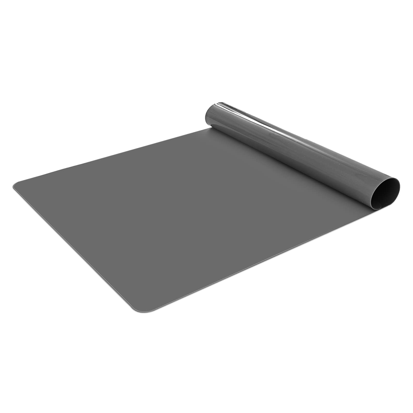 KITCHENRAKU KR Thickened Extra Large Silicone Mat for Kitchen Worktop Protector, Nonstick Heat Resistant Countertop Mat, Nonskid Placemat, Craft Mat, Table Mat (Grey, 50x70cm)