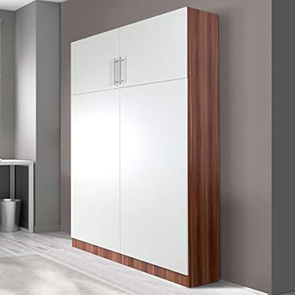 Tousmesmeubles Armoire Lit Escamotable 2 Personnes Vally L 150 X L 47 207 X H 220 Neuf Amazon Fr Cuisine Maison