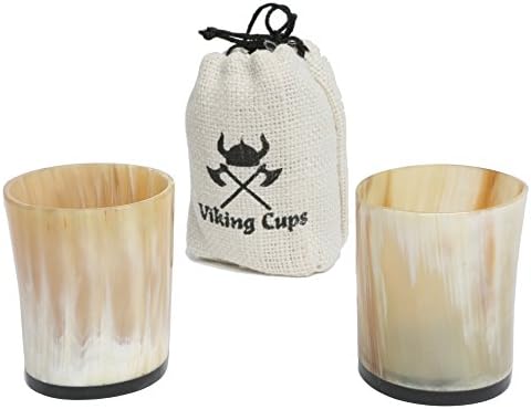 Game Thrones Shot Glass by Viking Cups –Buffalo Medieval Cup-Unique Single Shot Glass- Non Toxic Materials-For Whiskey and Tequila-Beautiful Collectible- Best Men/ Groomsmen Gift (Pack of 2)
