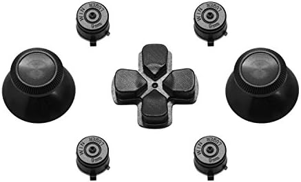 Buycool Wireless/ Bluetooth PS 4 Thumbsticks Bullet Button Chrome D-pad for Sony Playstation 4 PS3 Game controller Mod Kit (Black)