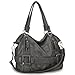 MG Collection Samantha Weave Belt Hobo Handbag, Pewter, One Size