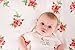 ADALINE Muslin Swaddle Blankets - Red Rose - Baby Girl Nursery Essentials - Silky Soft Bamboo Cotton (Large, 47x47)