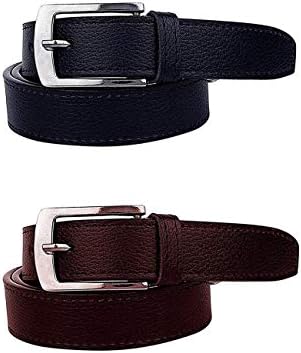 ImperiorMen's Black and Brown Belts Combo (Free Size)