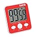 TickiT Jumbo Timer - Red - In Home Learning Supplies for Kitchens, Games, Lessons and Activities - Digital Timer with Large Display - Stand and Magnet for Mounting