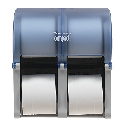 Georgia-Pacific Compact Quad 56743 Splash Blue Vertical Four Roll Coreless Tissue Dispenser (1 Each)