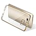 Samsung Galaxy S7 Edge Case ,Creazy Crystal Rubber Back Plating TPU Soft Case Cover (Gold)