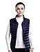 Puredown Women's Down Packable Puffer Vest, Navy, XS Size