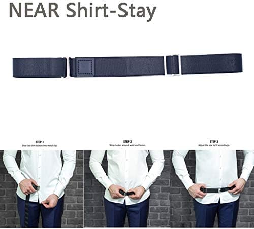 LCLrute Adjustable Near Shirt-Stay Best Belt Non-Slip Wrinkle-Proof Strap Upgrade Shirts Band Tuck In The Blouse Adult Unisex (Black)