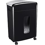 Bonsaii 16-Sheet Micro-Cut Paper/CD/Credit Card Shredder, 20 Minutes Running Time, 60 dB Low Operation Noise, 6.6 Gallons Basket and 4 Casters (C222-B)