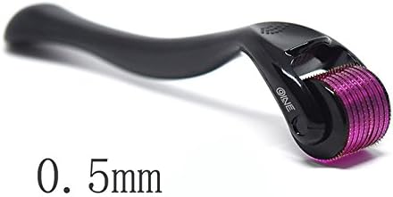 Derma Roller Kit 0.5 mm 540 Titanium Micro Needle Tool for Collagen Induction Therapy, Wrinkles, Hyperpigmentation, Pores, Scars, and Hair Loss - Includes Free Case with Sticker of Needle Size