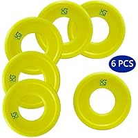 Macro Giant 9 Inch Soft Foam Frisbee Flying Discs, Set of 6, Neon Yellow, Ring Toss Game, Camp Game, Parenting Activity, Kid Toy Gift, Business Stuff, Indoor Outdoor Game