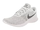 NIKE Womens Flex Contact Running Shoe White/Cool Grey-Metallic Silver