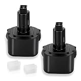 2 Pack 3.6Ah Ni-MH for Dewalt 9.6 Volt Battery DW9062 Dw9061 DW926 DC750KA DW955K DW955 DW926K-2 DW926K DW902 DW050 DE9062 DE9061 DE9036 DW955K-2 DW050K Replacement for Dewalt 9.6v Battery