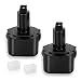 2 Pack 3.6Ah Ni-MH for Dewalt 9.6 Volt Battery DW9062 Dw9061 DW926 DC750KA DW955K DW955 DW926K-2 DW926K DW902 DW050 DE9062 DE9061 DE9036 DW955K-2 DW050K Replacement for Dewalt 9.6v Battery
